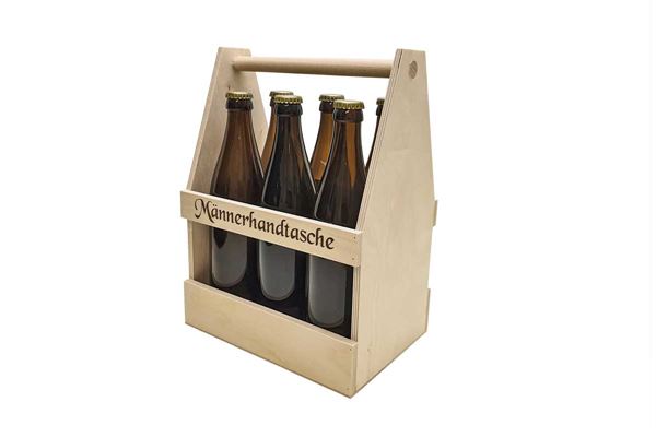 Männerhandtasche für 6 Flaschen Bier