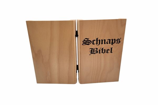 Schnapsbibel mit schwarzen Druck