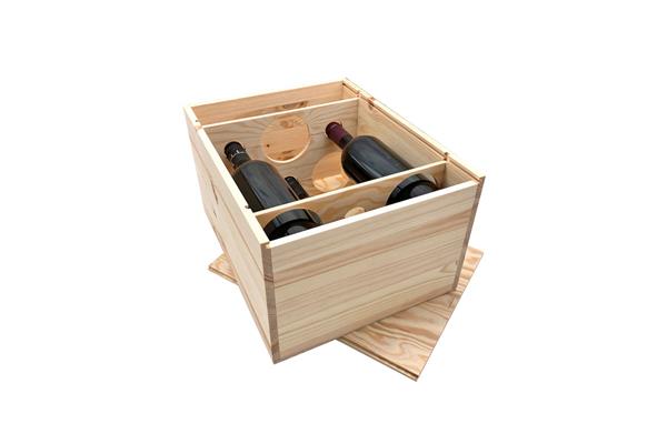 de:Weinkiste | aus Vollholz | 34 x 26,5 x 18,5 cm!-_::_-!en:Wine box | made of solid wood | 34 x 17.5 x 18.5 cm!-_::_-!